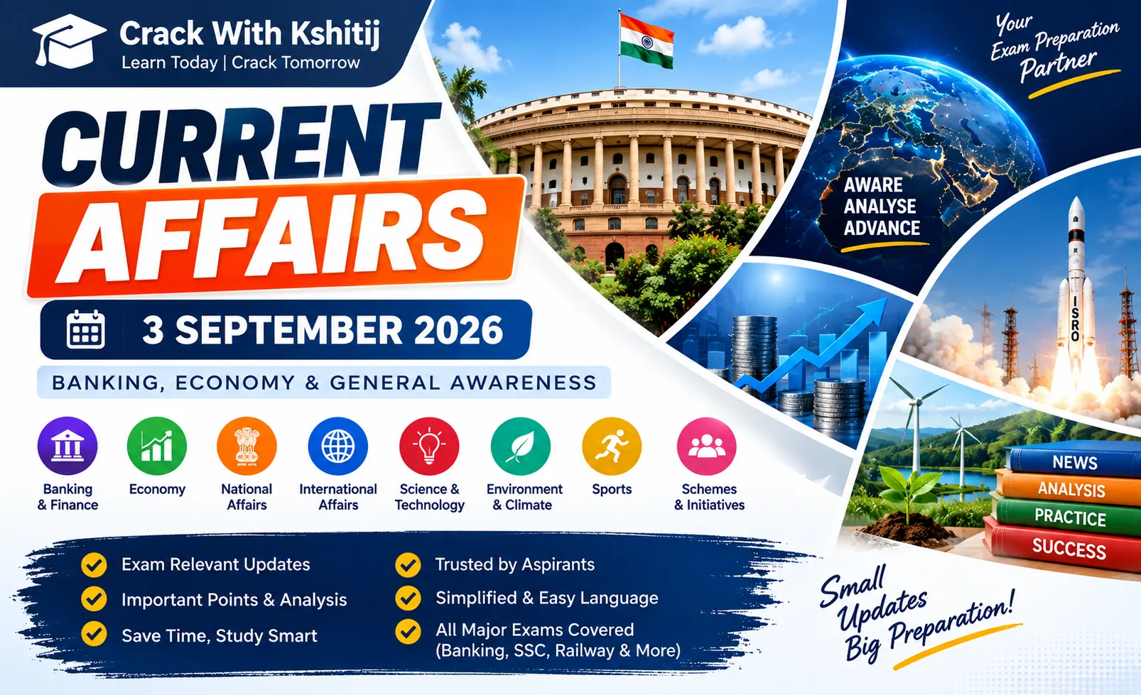 3 September 2026 Current Affairs | Banking, Economy & General Awareness